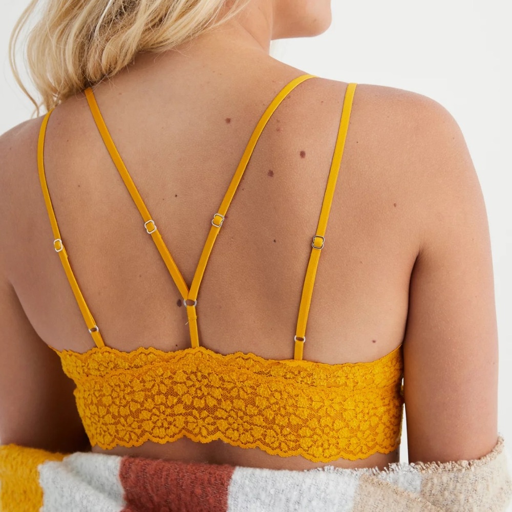 NWT Aerie Sugar Cookie Lace Padded Strappy Bralette